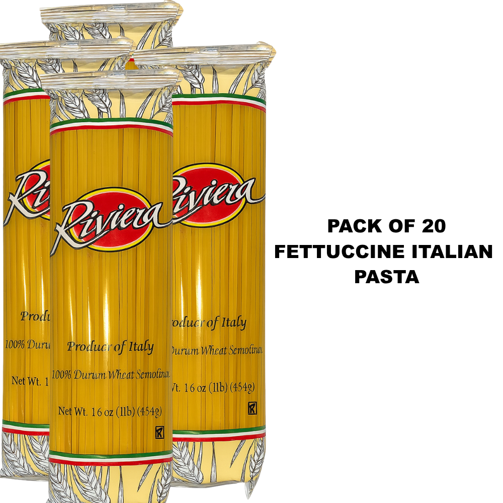 Riviera Fettuccine Italian Pasta | Pack of 20